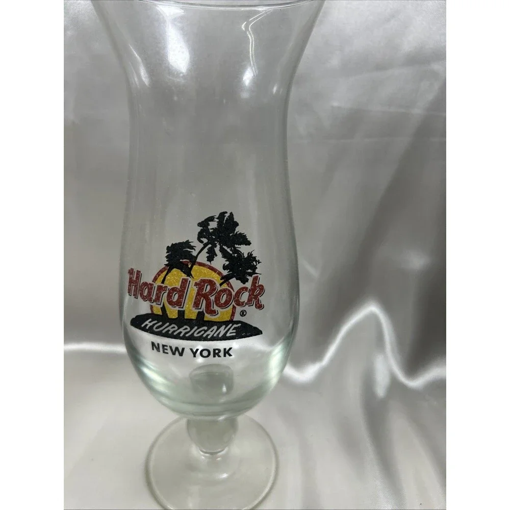 Lot of 5 Hard Rock Cafe Hurricane Glasses 4 Boxes Guitar Stirrer NY Philly AC